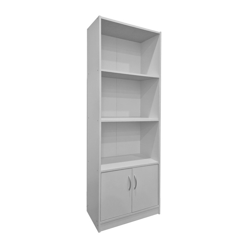 Βιβλιοθήκη Tekaro  σε λευκή απόχρωση 60x29x166εκ