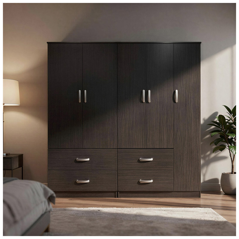 Ντουλάπα πεντάφυλλη Athos  wenge 170x42x180εκ