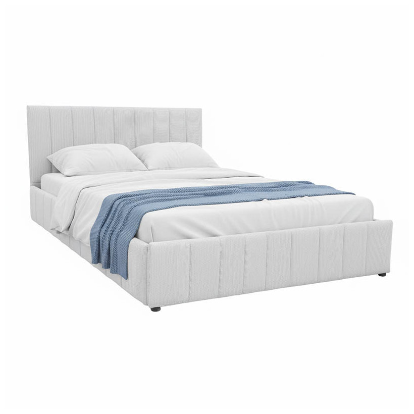 Κρεβάτι Snuggle  με αποθηκευτικό χώρο ύφασμα γκρι 160x200εκ