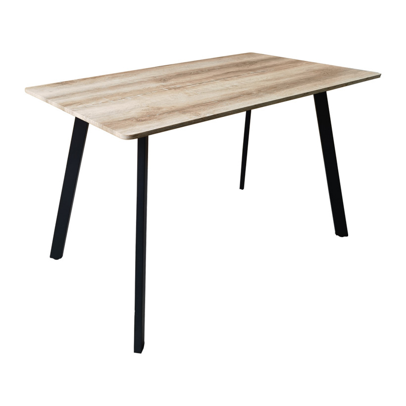 Τραπέζι Squaro  sonoma mdf με μαύρα μεταλλικά πόδια 120x70x75εκ