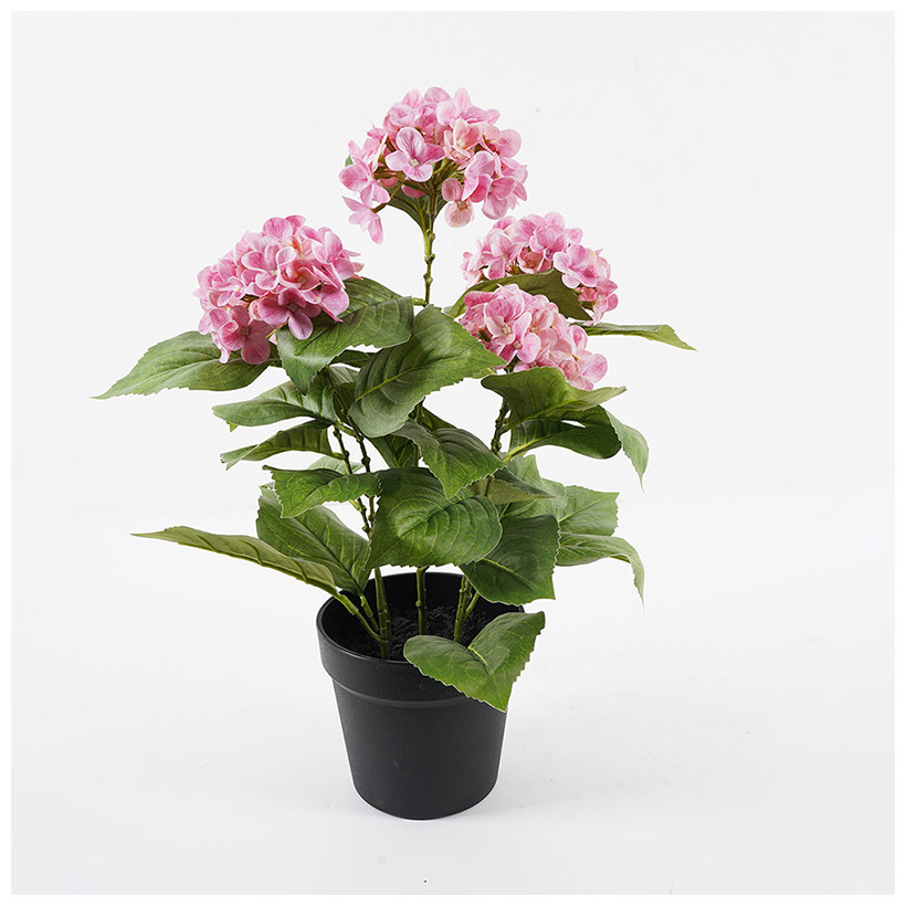 Διακοσμητικό φυτό σε γλάστρα Hydrangea Inart ροζ Φ35x50εκ