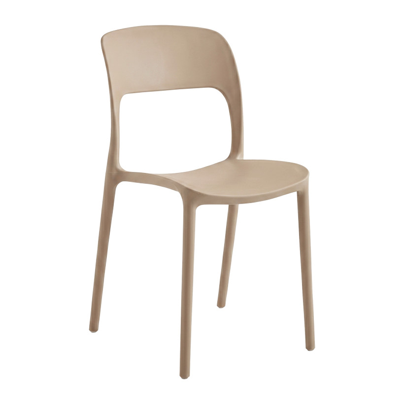 Καρέκλα στοιβαζόμενη Zanna  pp cappuccino 40x53x78εκ