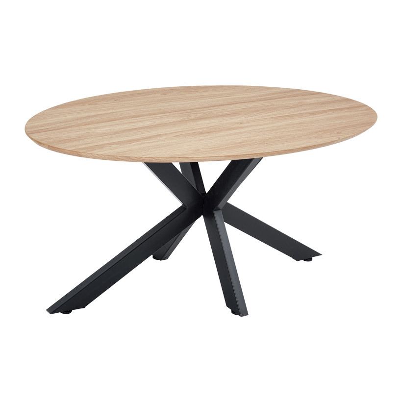 Τραπέζι Makrey  sonoma mdf- μαύρα μεταλλικά πόδια 160x90x75εκ