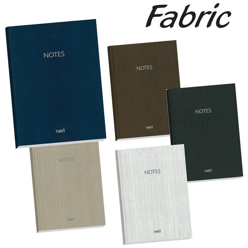 Next fabric τετράδιο δετό ριγέ 21x29εκ. 4θεμ. 256σελ. - 5 ΤΕΜ