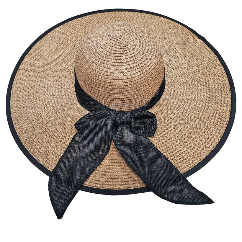 Καπέλο Ψαθόχαρτο με Φιόγκο Γυναικείο ø48cm SummerTiempo 622563 Καφέ 42-2543-BRN