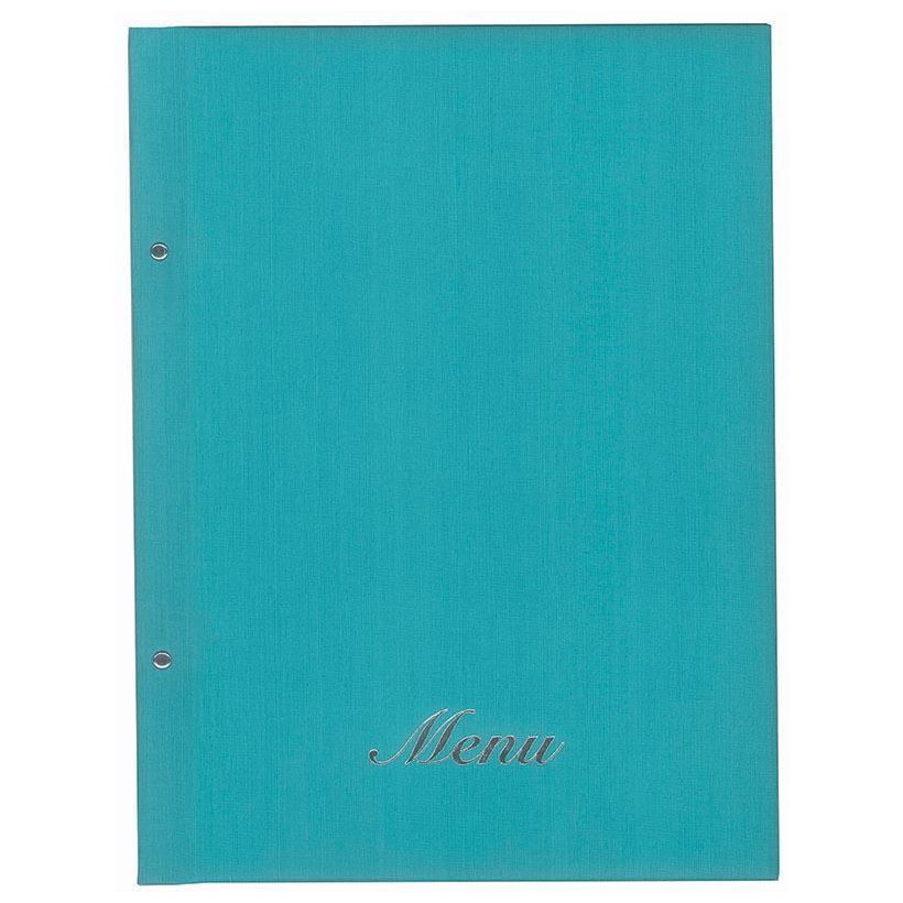 Next μενού εστιατορίου fabric γαλάζιο 24x32εκ. με 10 ζελατίνες και βίδες. Δυνατότητα εκτύπωσης