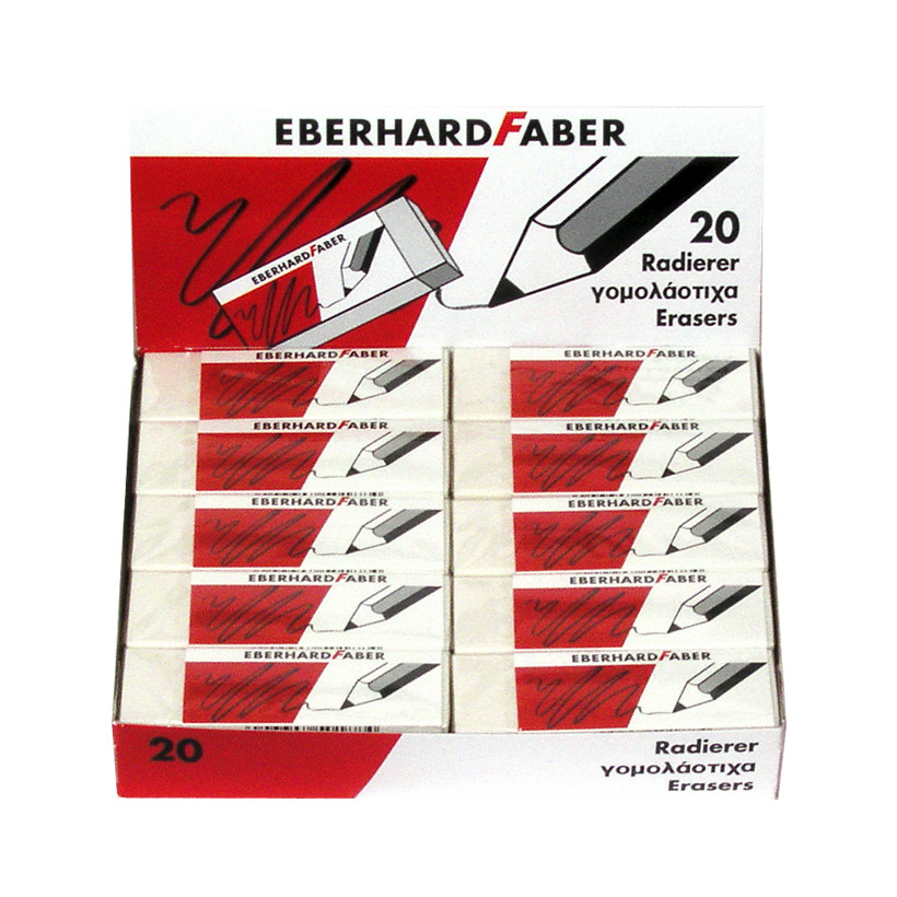 Γόμα Faber Λευκή πακ=20τεμ  Faber 5280-Β 50-1557