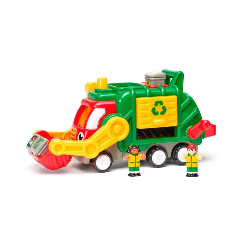 WOW Toys Φορτηγό ανακύκλωσης με μηχανισμό Push & Go και φιγούρες