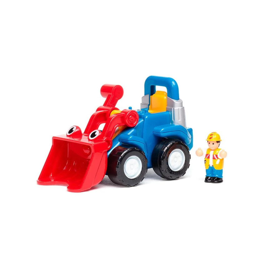 WOW Toys Εκσκαφέας με μηχανισμό Push & Go και φιγούρα