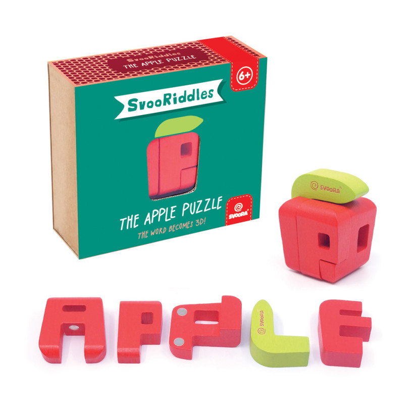 Svoora SvooRiddles ξύλινο τρισδιάστατο παζλ "APPLE"