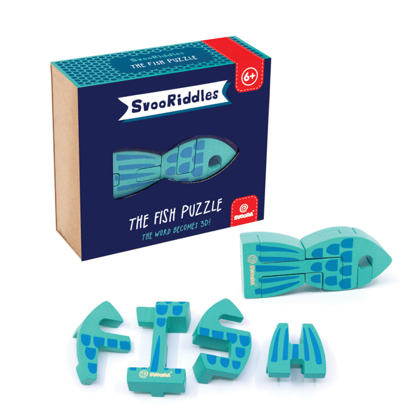 Svoora SvooRiddles ξύλινο τρισδιάστατο παζλ "FISH"