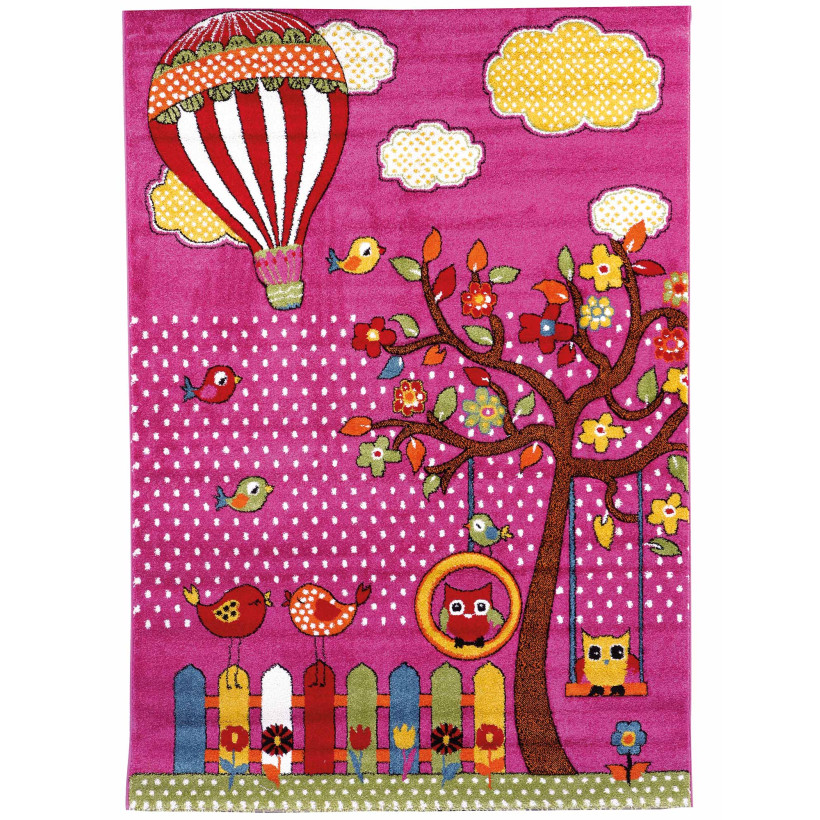 Παιδικό Χαλί 53 ROSE Ροζ 133 x 190 εκ. MADI
