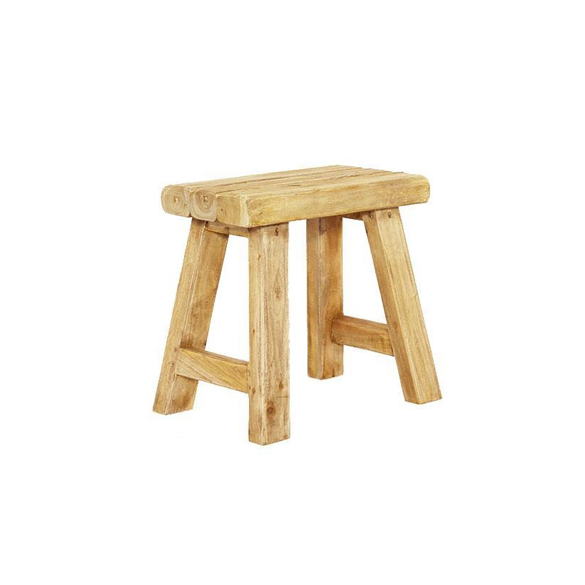 Σκαμπό Nextdeco Tribeca ανακυκλωμένο ξύλο teak Υ41x24x42εκ.