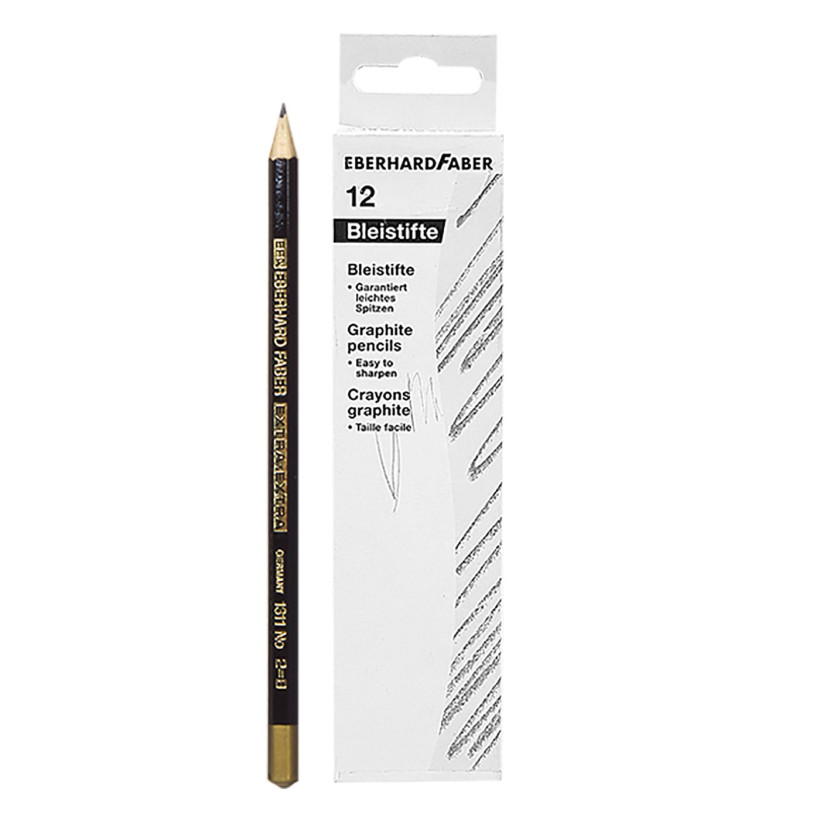 Μολύβι Μαύρο Extra Νο2=β, No4=2h, Νο5=5h πακ=12τεμ  Faber 511101, 511112, 511115 60-637