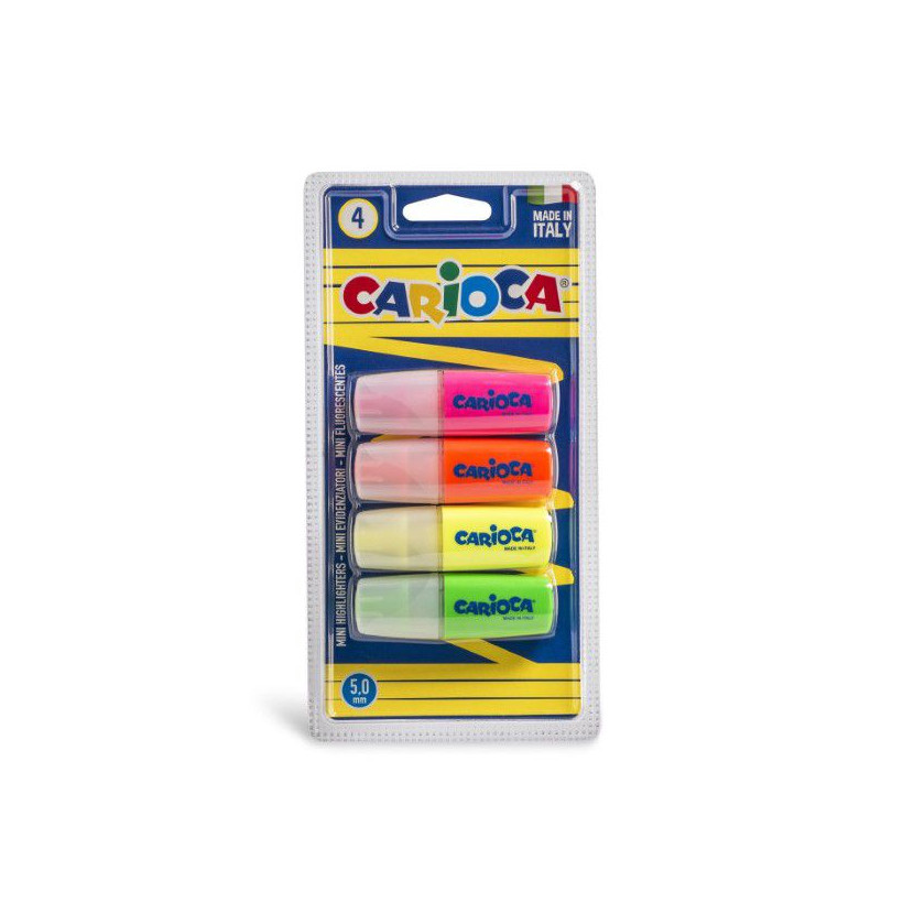 Μαρκαδόροι Υπογραμίσεως Carioca Μίνι 5,0mm σετ=4τεμ  Carioca 42868 60-677