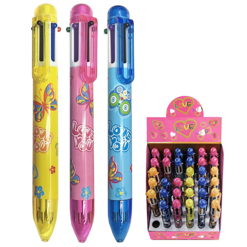 Στυλό 6 Χρωμάτων Ballpoint 1.0mm  JustNote 8095 - 36 ΤΕΜ 60-75