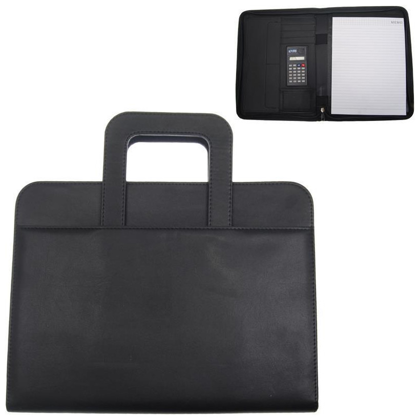 Portfolio-τσάντα με φερμουάρ pvc μαύρο 25,5x32,5x2εκ.