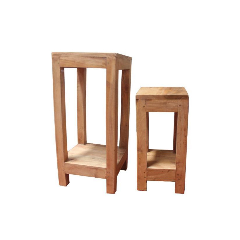 Ζαρτινιέρες Nextdeco Tribeca ανακυκλωμένο ξύλο teak Υ60x27x27εκ. - Υ50x19,5x19,5εκ.
