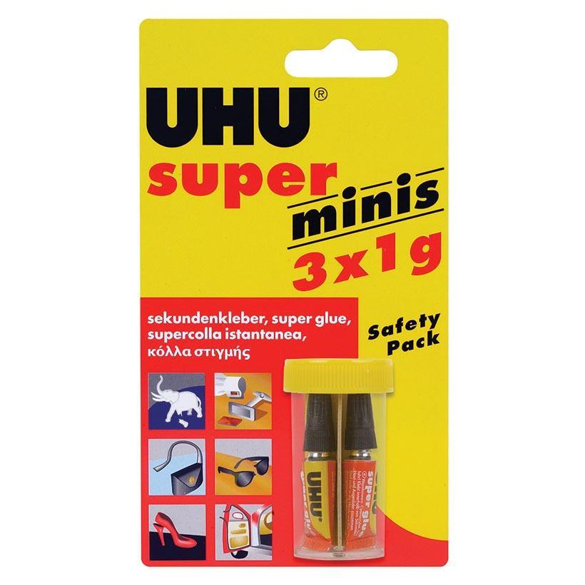 Uhu Super Glue mini 3x1gr - 5 ΤΕΜ