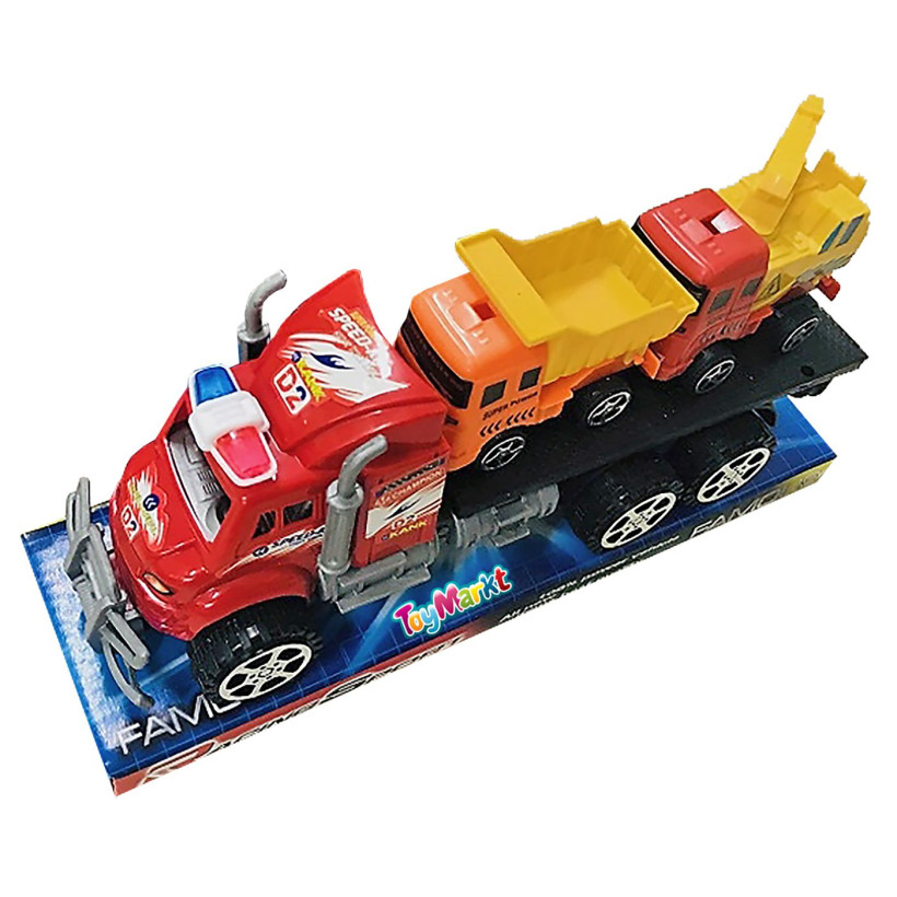 Φορτηγό Friction με 2 Δομικά Οχήματα 26x12x8cm ToyMarkt 902288 70-2268