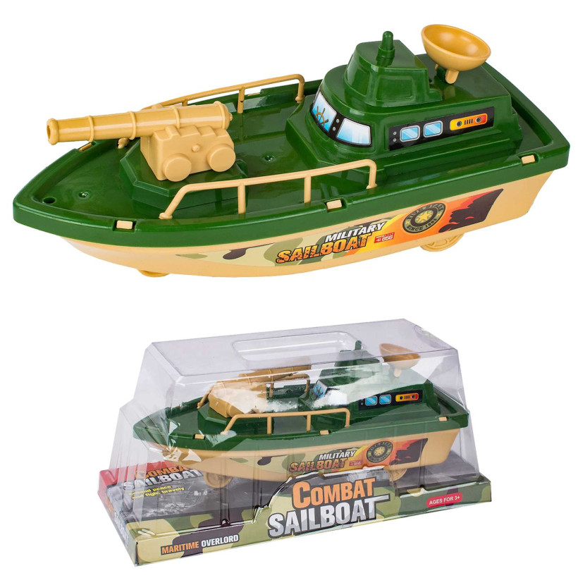 Στρατιωτικό Πλοιάριο Friction 29x13x12cm ToyMarkt 902372 70-2352