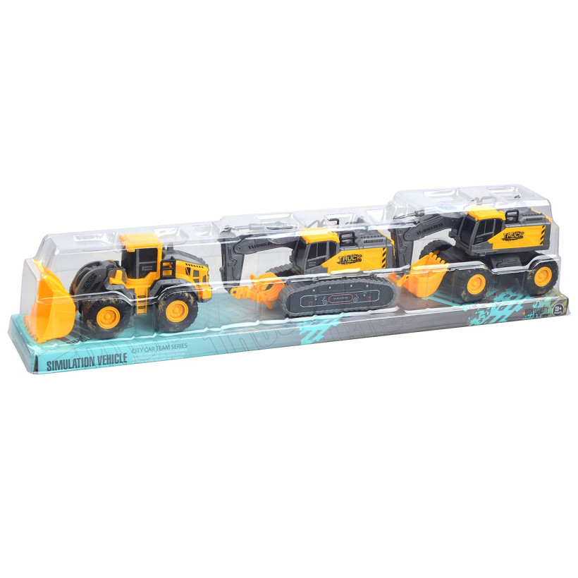 Δομικά Οχήματα Friction 3 τεμ 57x11x10cm ToyMarkt 902377 70-2357