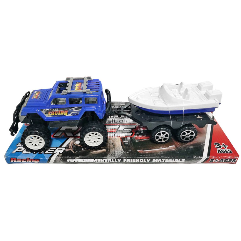 Τζιπ με Βάρκα  Friction & Free Wheel 39x12,5x12cm ToyMarkt 902397 70-2377