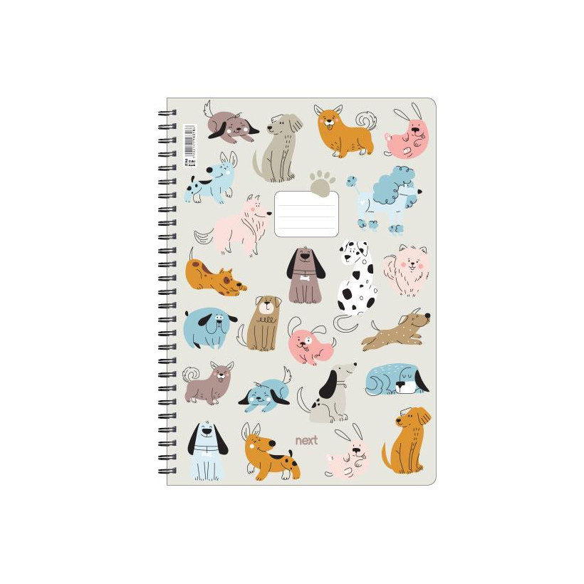 Next trends dogs τετράδιο σπιράλ 3 θέματα 105 φύλλα 21x29εκ. - 3 ΤΕΜ