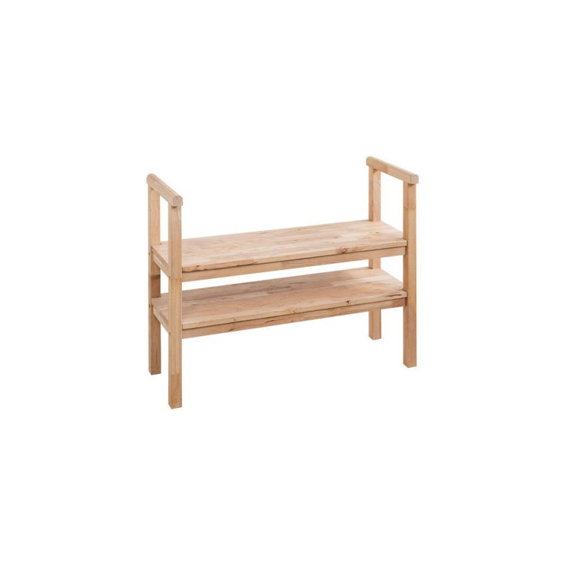 Παπουτσοθήκη παγκάκι Nextdeco Natural μασίφ ξύλο Υ70,5x90x34εκ.