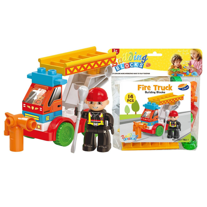 Τουβλάκια Πυροσβεστική 14τεμ. 3+ Ετών 22x19cm ToyMarkt 95457 75-437