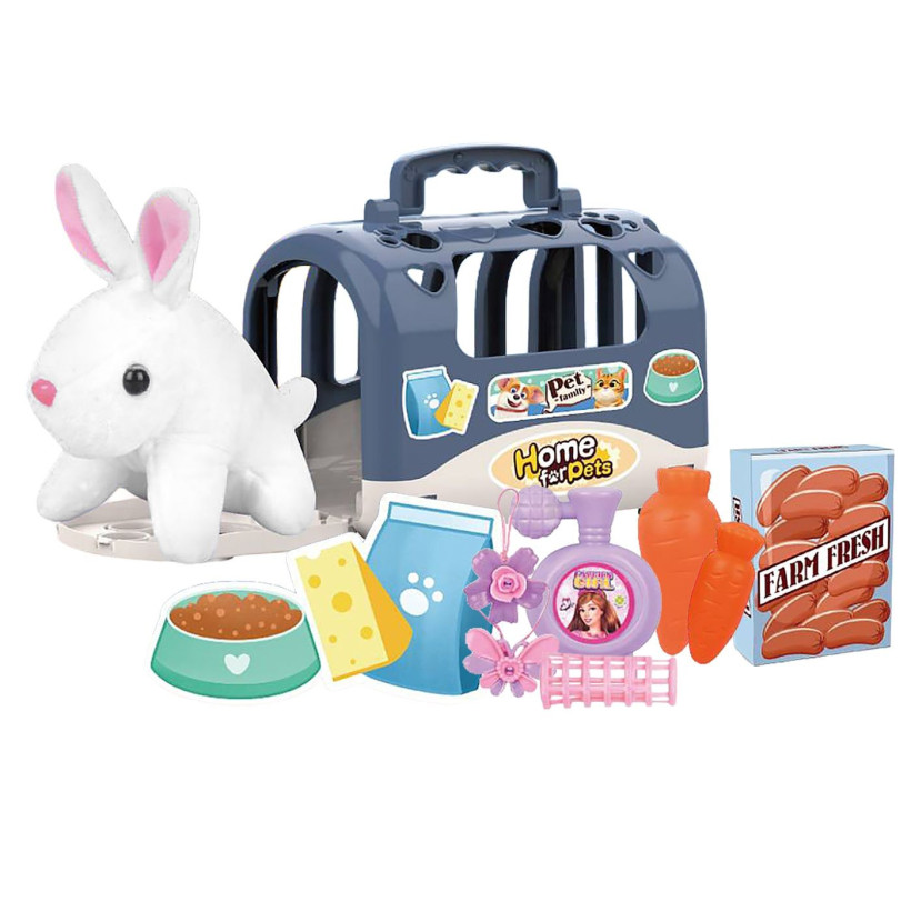 Pet Λαγός σε Τσάντα Ταξιδίου 19x16x13cm ToyMarkt 971334 77-1314