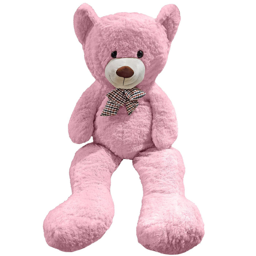 Αρκούδος Γίγας με Φιόγκο 120cm (καθιστό 65cm) ToyMarkt 99541 ΡΟΖ 79-521-ROZ