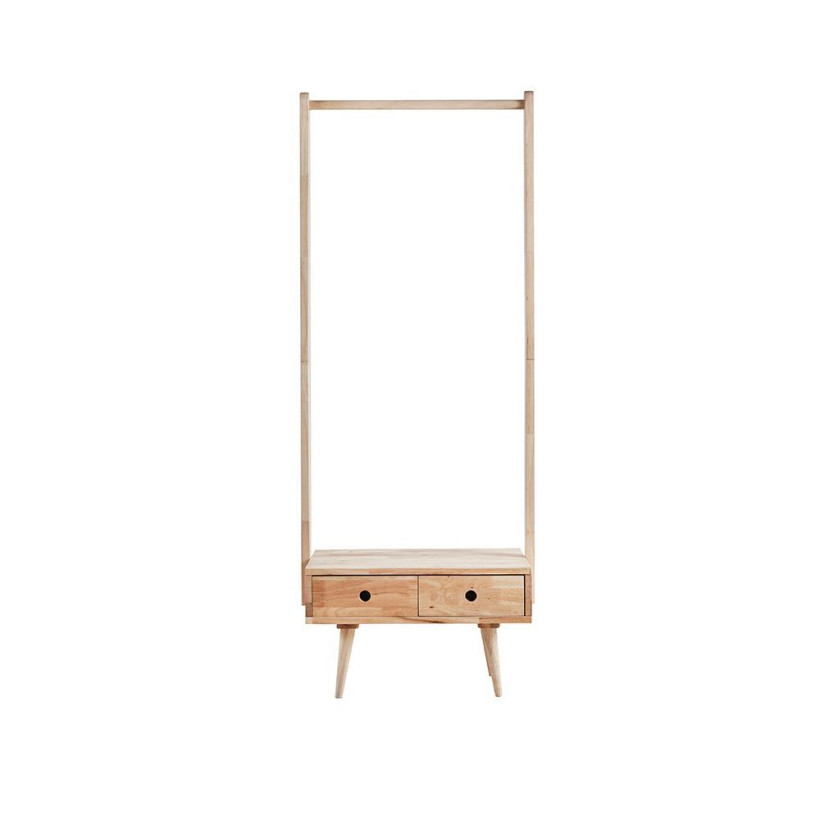 Κρεμάστρα ρούχων Nextdeco Natural μασίφ ξύλο Υ165,5x65x40εκ.