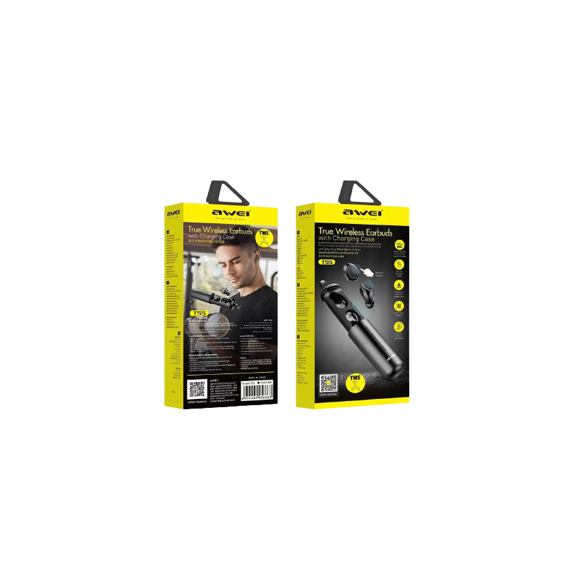 Ασύρματα ακουστικά Bluetooth με θήκη φόρτισης - T55 - Awei - 888919