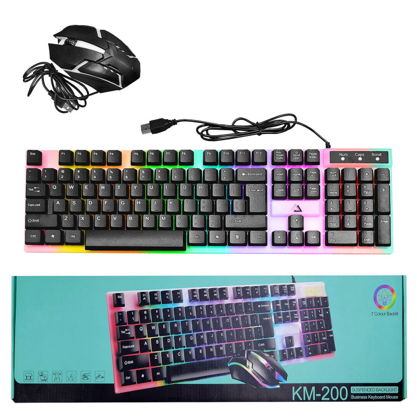 Πληκτρολόγιο & Ποντίκι σετ Ενσύρματα RGB  JustNote 10957 89-37
