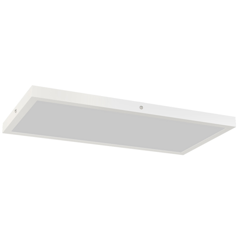 HOMCOM Σετ 2 Λεπτών και Μινιμαλιστικών LED Φωτιστικών Οροφής με Ρυθμιζόμενο Χρώμα, από Ατσάλι και Πλαστικό, 60x30x3.7 cm, Λευκό B31-635V00WT