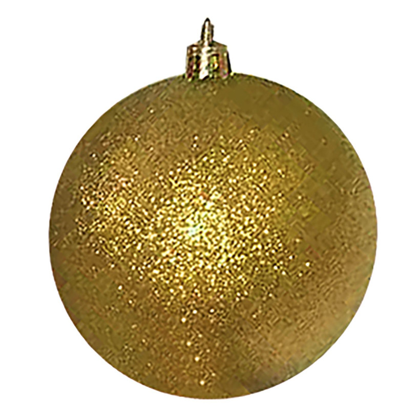 Μπάλα Glitter πακ=6τεμ φ8 ø8cm Xmasfest 1131716 Χρυσό 93-1696-GLD