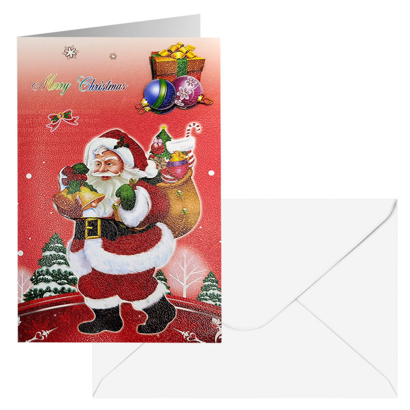 Κάρτα Χριστουγέννων με Φάκελο Κάρτα:26x21cm Xmasfest 113242 - 12 ΤΕΜ 93-222