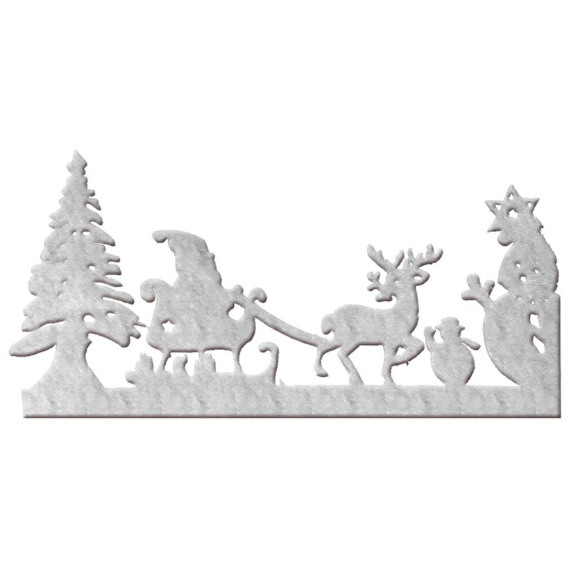 Έλκηθρο με Άγιο από Πάχνη 78x41cm Xmasfest 1132716 - 2 ΤΕΜ 93-2696