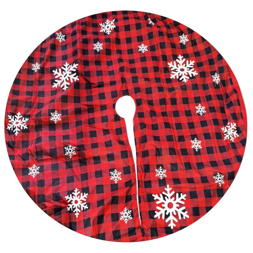 Ποδιά Δέντρου Κόκκινη Καρώ ø120cm Xmasfest 1133349 93-3329