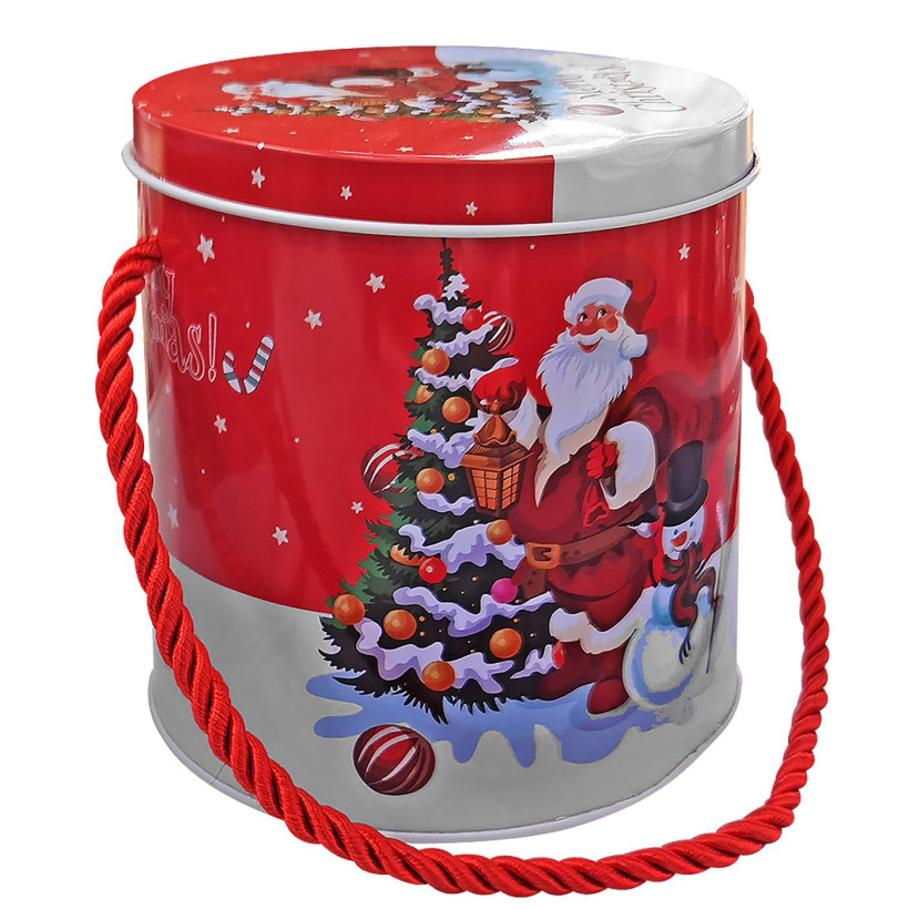 Κουτί Μεταλλικό Κυλινδρικό με Κορδόνι Xmas 11x11cm Xmasfest 1133685 93-3665