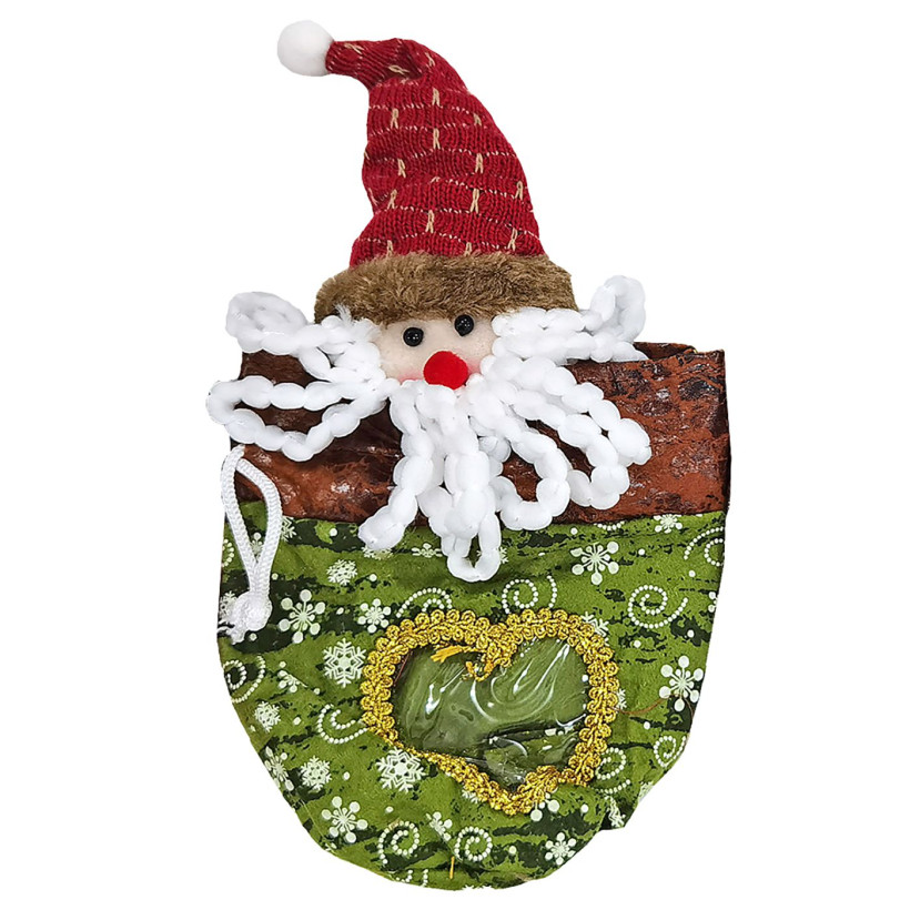 Τσαντάκι Πουγκί με Παράθυρο & Φιγούρα Xmas 24x16cm Xmasfest 1133692 93-3672