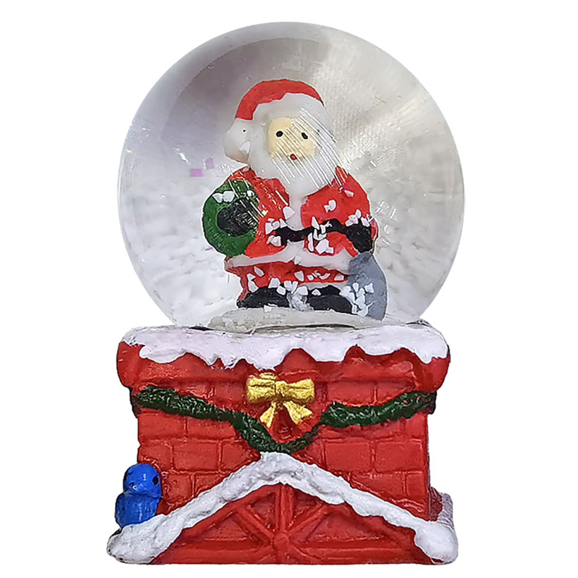 Χιονόμπαλα Άγιος Τετράγωνη Βάση ø4,5cm ø4,5x6,5cm Xmasfest 1133707 - 12 ΤΕΜ 93-3687