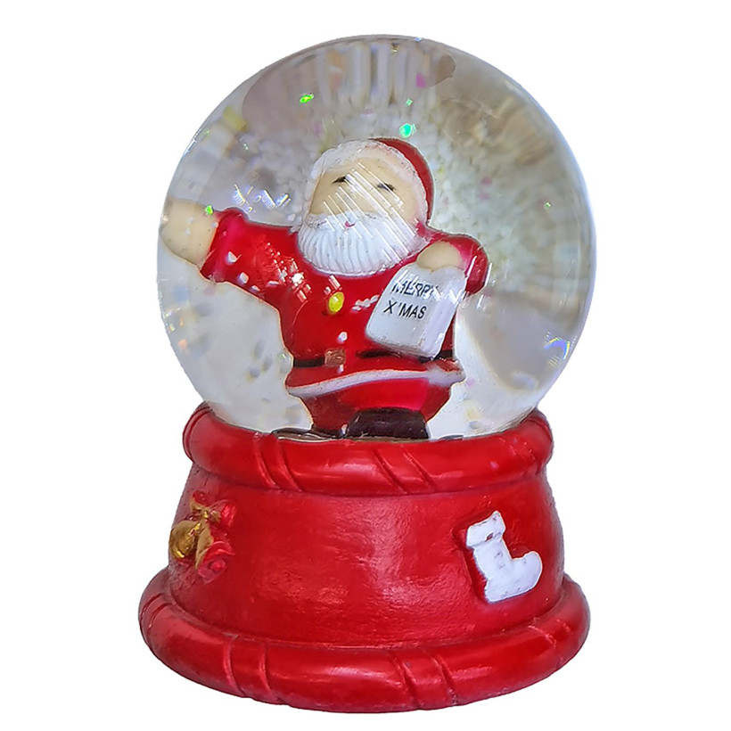 Χιονόμπαλα Άγιος ø6,5cm ø6,5x9cm Xmasfest 1133708 - 6 ΤΕΜ 93-3688