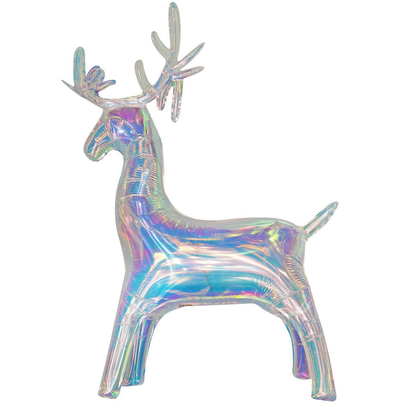 Φουσκωτός Τάρανδος Ιριδίζον 88x58cm Xmasfest 1133740 93-3720