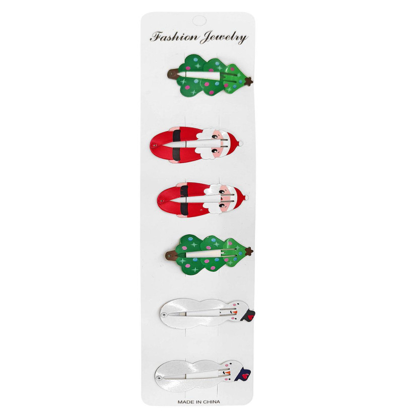 Κλιπ Μαλλιών Xmas σετ=6 τεμ 5cm Xmasfest 1133797 93-3777