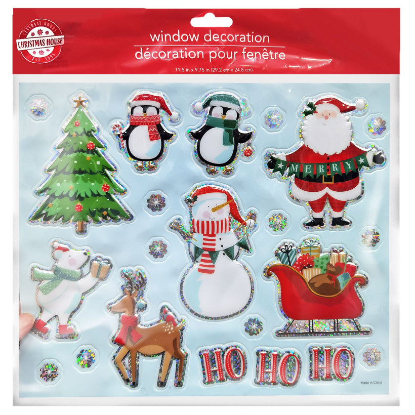 Αυτοκόλλητα 3D Χριστουγεννιάτικα 29x25cm Xmasfest 1133991 93-3971