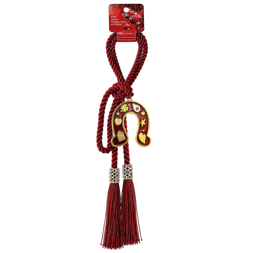Γούρι Πέταλο με Σχοινί & 2 Φούντες 40cm Xmasfest 1134135 93-4115