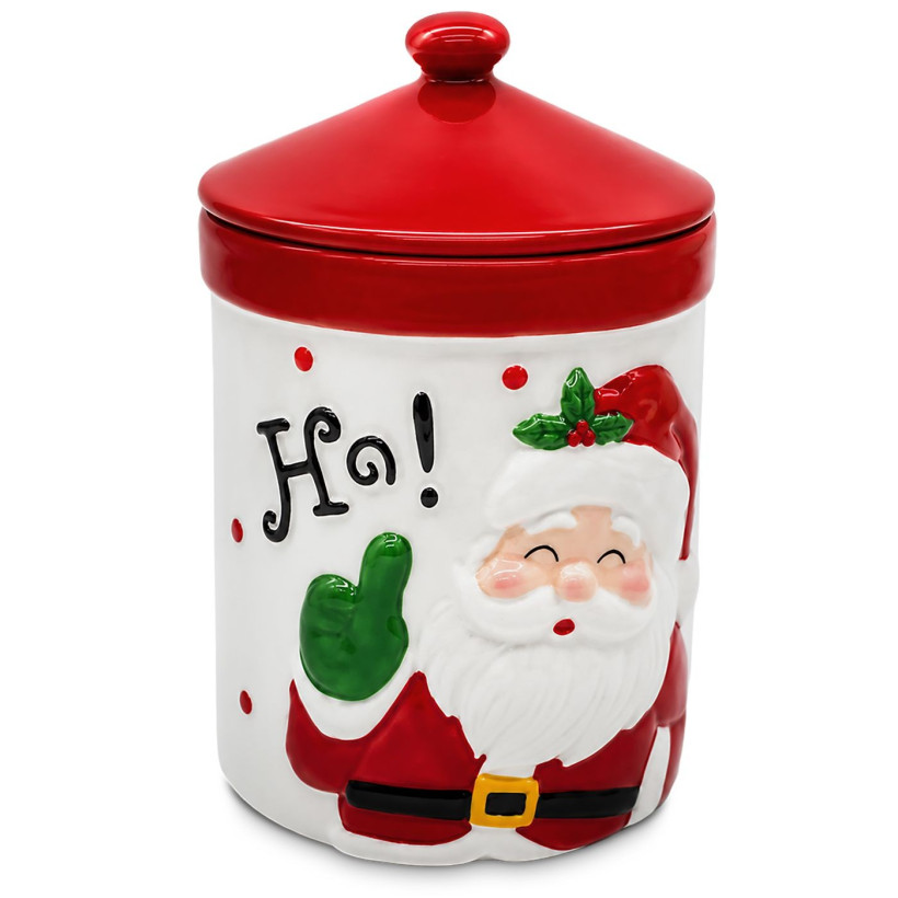 Βάζο Διακοσμητικό Πορσελάνης με Καπάκι Xmas 16,5 x ø10,5cm Xmasfest 1134175 93-4155