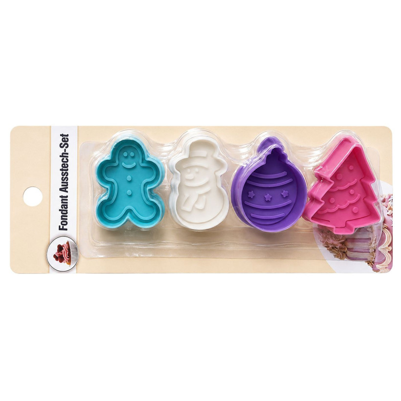 Κόφτες Μπισκότων Xmas σετ=4τεμ. Κουπ πατ ~5cm Xmasfest 1134285 93-4265